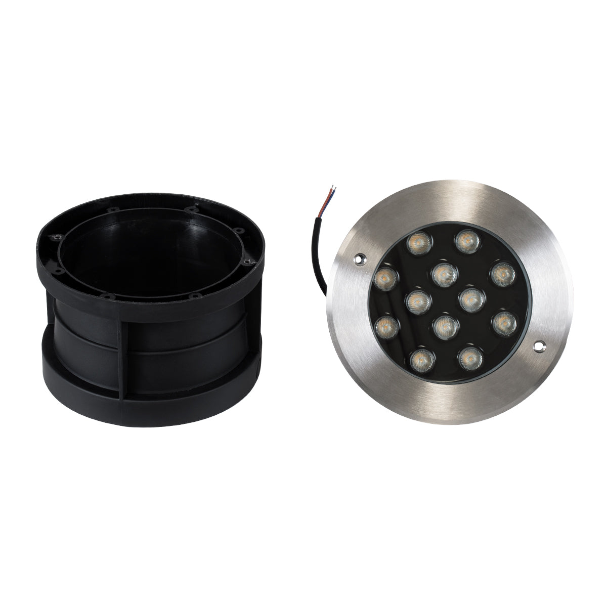 GloboStar® UNDERWATER-JULIA 90569 Υποβρύχιο Χωνευτό Φωτιστικό Σποτ Ειδικό για Σιντριβάνια LED 12W 1140lm 15° DC 24V Αδιάβροχο IP68 Φ18 x Υ11.2cm Φυσικό Λευκό 4500K - Ανοξείδωτο Ατσάλι - 3 Years Warranty - ledmania.gr