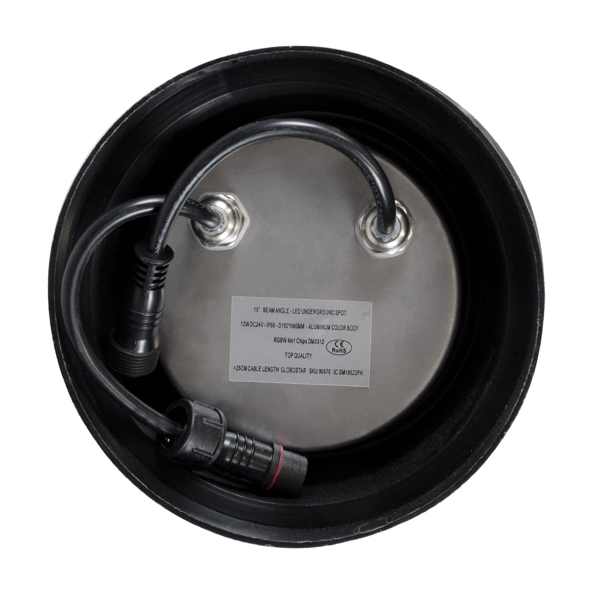 GloboStar® UNDERWATER-JULIA 90570 Υποβρύχιο Χωνευτό Φωτιστικό Σποτ Ειδικό για Σιντριβάνια LED 12W 1020lm 15° DC 24V Αδιάβροχο IP68 Φ18 x Υ11.2cm RGBW DMX512 - Ανοξείδωτο Ατσάλι - 3 Years Warranty - ledmania.gr