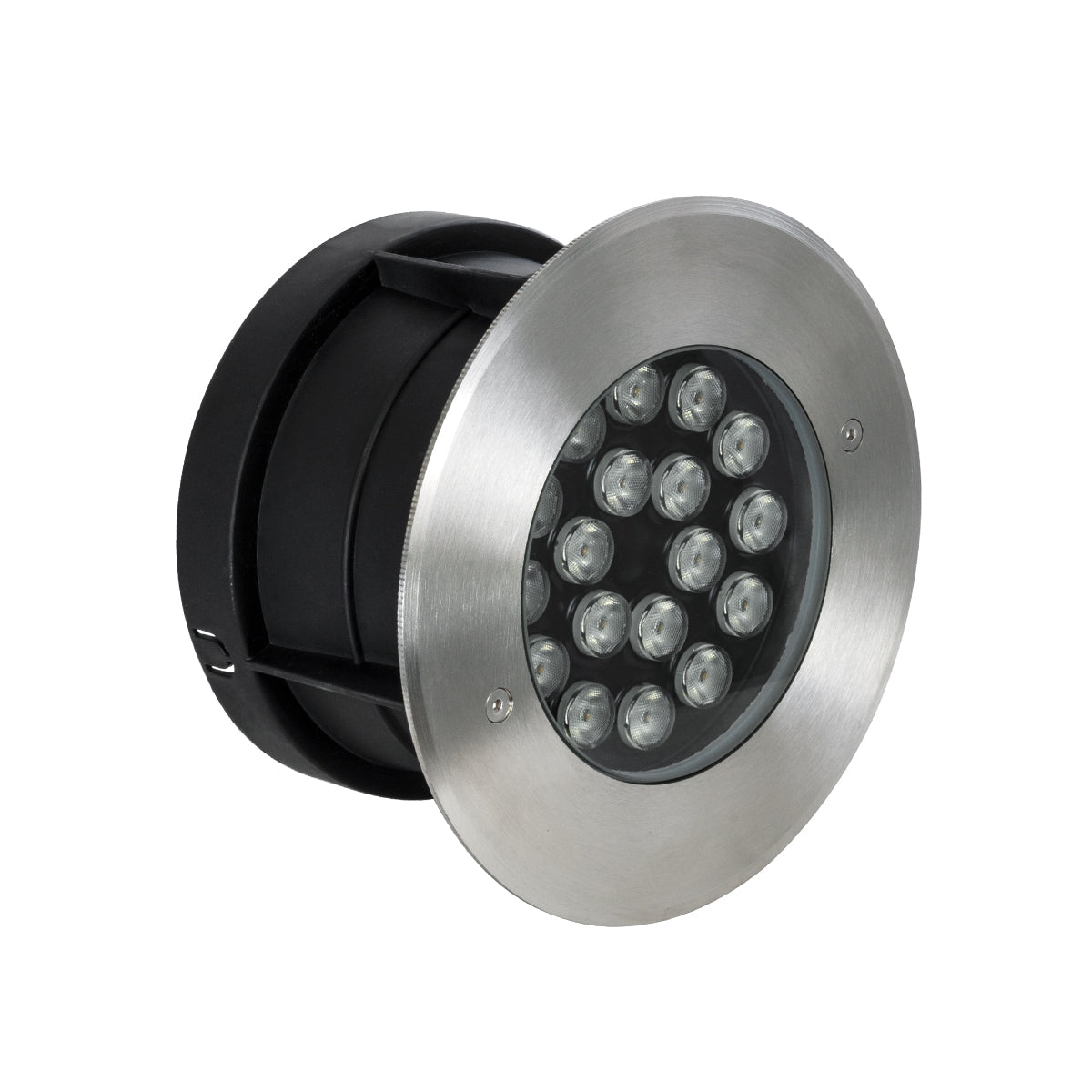GloboStar® UNDERGROUND-SINA 90571 Χωνευτό Φωτιστικό Σποτ Δαπέδου LED 18W 1620lm 15° DC 24V Αδιάβροχο IP68 Φ20 x Υ11cm Θερμό Λευκό 2700K - Ανοξείδωτο Ατσάλι - 3 Χρόνια Εγγύηση - ledmania.gr