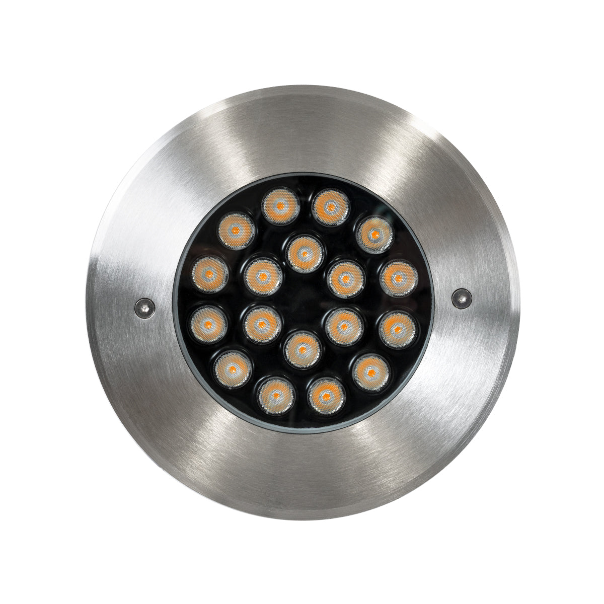 GloboStar® UNDERGROUND-SINA 90571 Χωνευτό Φωτιστικό Σποτ Δαπέδου LED 18W 1620lm 15° DC 24V Αδιάβροχο IP68 Φ20 x Υ11cm Θερμό Λευκό 2700K - Ανοξείδωτο Ατσάλι - 3 Χρόνια Εγγύηση - ledmania.gr