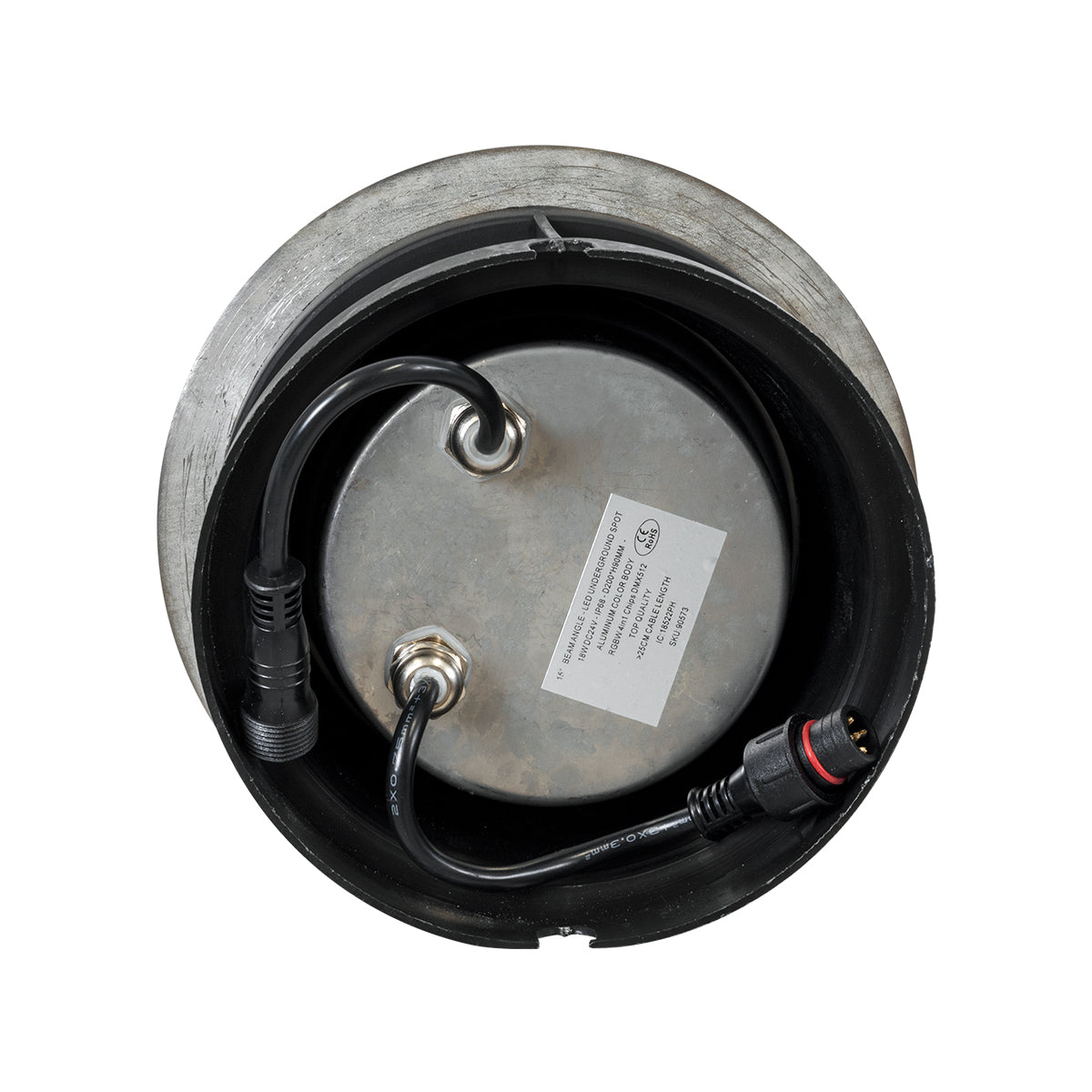 GloboStar® UNDERGROUND-SINA 90573 Χωνευτό Φωτιστικό Σποτ Δαπέδου LED 18W 1530lm 15° DC 24V Αδιάβροχο IP68 Φ20 x Υ11cm RGBW DMX512 - Ανοξείδωτο Ατσάλι - 3 Χρόνια Εγγύηση - ledmania.gr