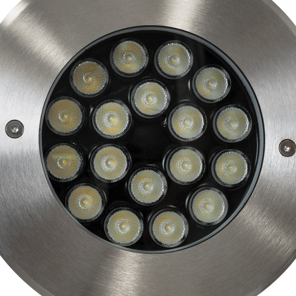 GloboStar® UNDERGROUND-SINA 90573 Χωνευτό Φωτιστικό Σποτ Δαπέδου LED 18W 1530lm 15° DC 24V Αδιάβροχο IP68 Φ20 x Υ11cm RGBW DMX512 - Ανοξείδωτο Ατσάλι - 3 Χρόνια Εγγύηση - ledmania.gr