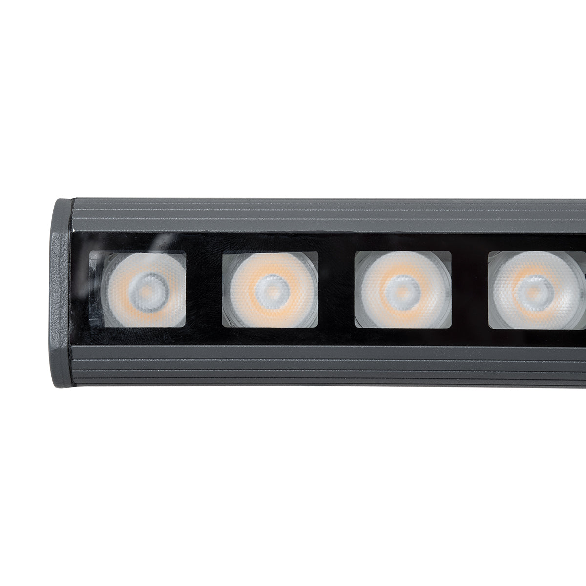 GloboStar® WASHER-PANDA 90582 Μπάρα Φωτισμού Ultra Slim Wall Washer LED 36W 3060lm 15° DC 24V Αδιάβροχο IP67 Μ100 x Π4 x Υ3.5cm Αρχιτεκτονικό Πορτοκαλί 2200K - Γκρι Ανθρακί - 3 Years Warranty - ledmania.gr