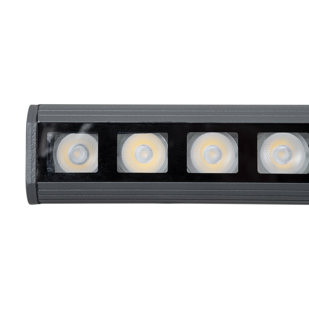 GloboStar® WASHER-PANDA 90584 Μπάρα Φωτισμού Ultra Slim Wall Washer LED 36W 3420lm 15° DC 24V Αδιάβροχο IP67 Μ100 x Π4 x Υ3.5cm Φυσικό Λευκό 4500K - Γκρι Ανθρακί - 3 Years Warranty - ledmania.gr