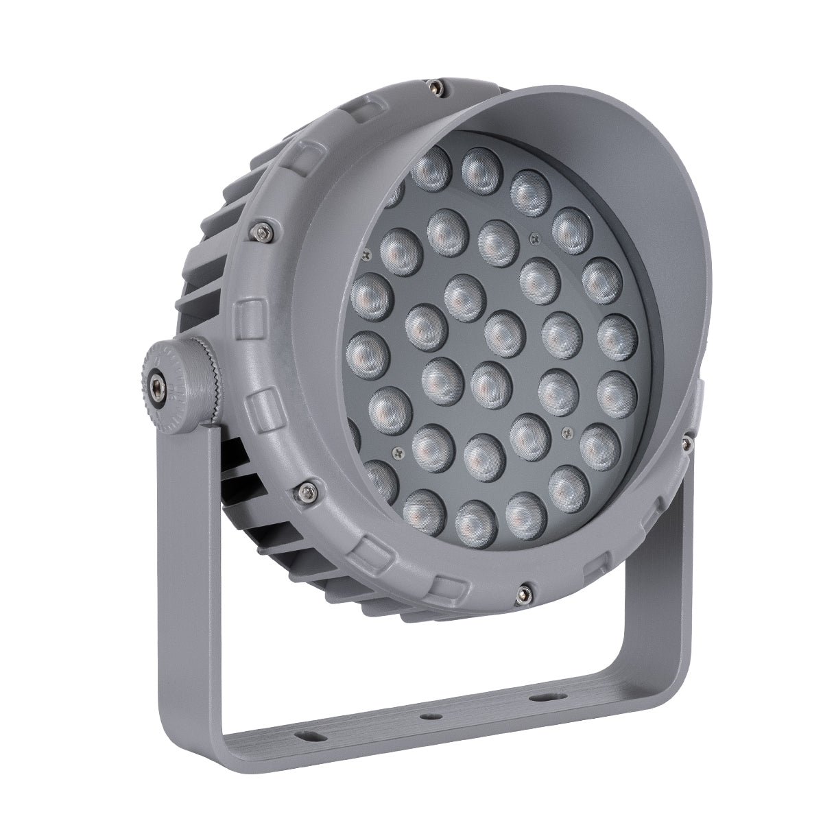 GloboStar® FLOOD-MENA 90337 Προβολέας Wall Washer με Αντιθαμβωτική Γρίλια για Φωτισμό Κτιρίων LED 36W 3060lm 30° AC 220-240V Αδιάβροχο IP67 L23.5 x W17.5 x H25.5cm Αρχιτεκτονικό Πορτοκαλί 2200K - Γκρι Ανθρακί - 3 Years Warranty - ledmania.gr