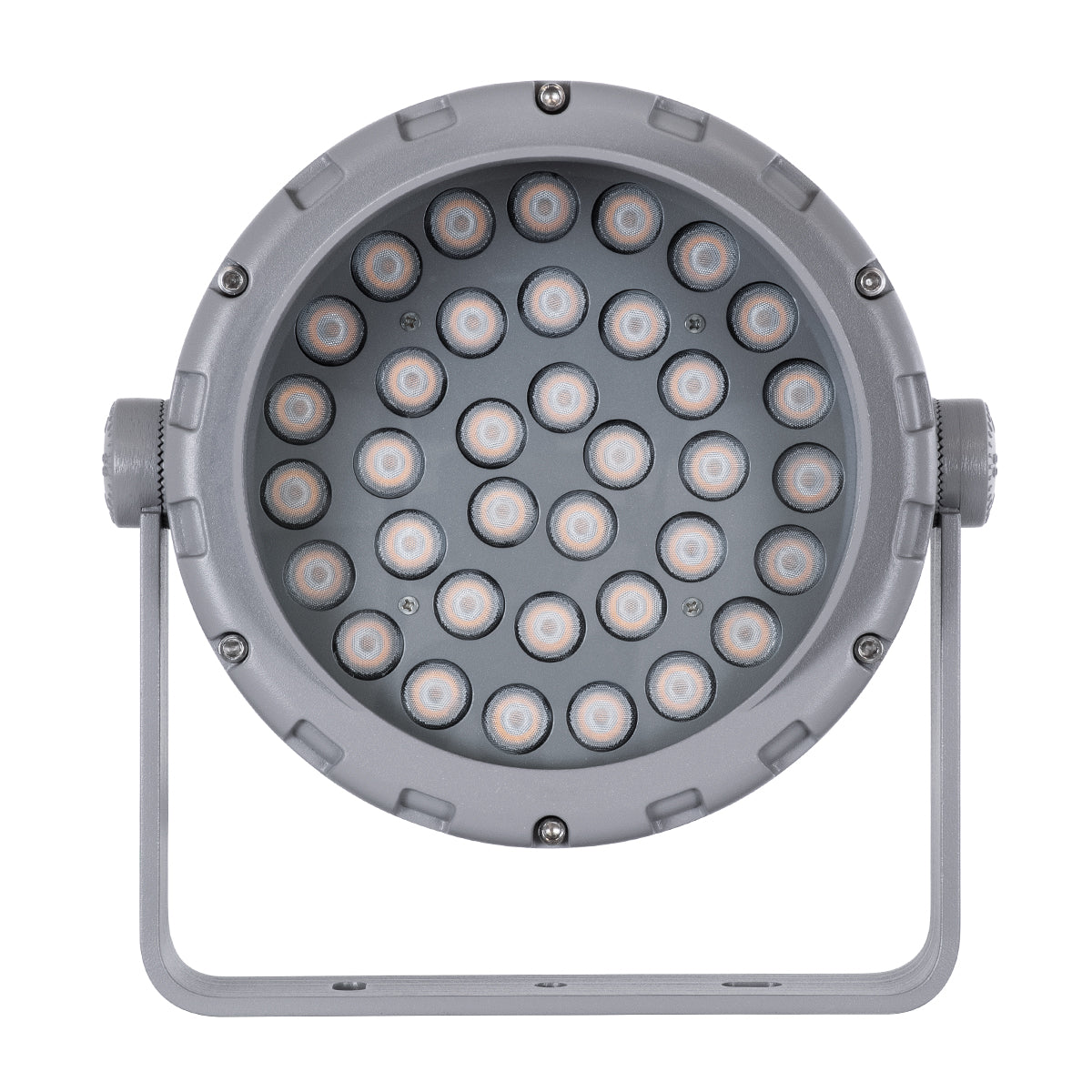 GloboStar® FLOOD-MENA 90337 Προβολέας Wall Washer με Αντιθαμβωτική Γρίλια για Φωτισμό Κτιρίων LED 36W 3060lm 30° AC 220-240V Αδιάβροχο IP67 L23.5 x W17.5 x H25.5cm Αρχιτεκτονικό Πορτοκαλί 2200K - Γκρι Ανθρακί - 3 Years Warranty - ledmania.gr