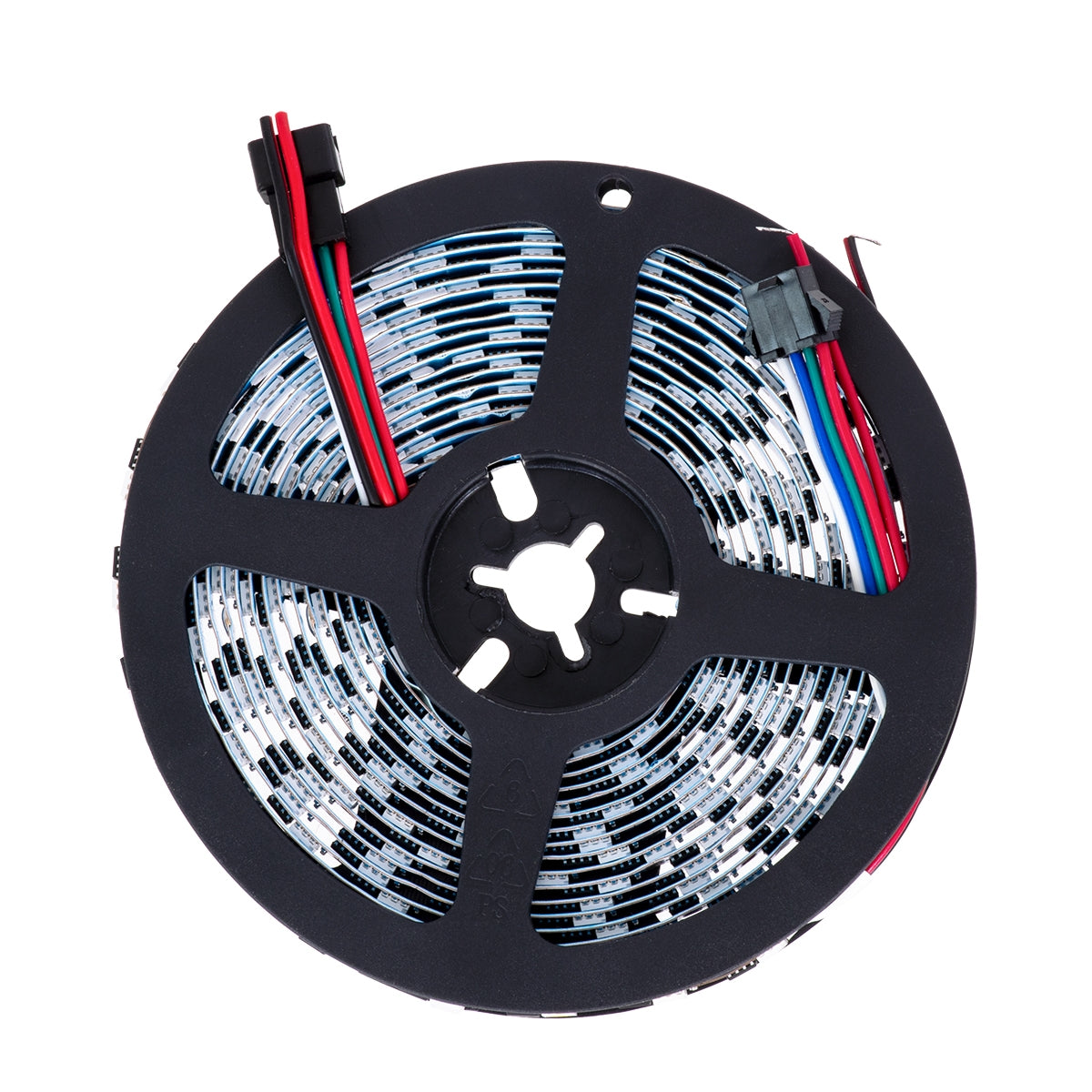 GloboStar® 90603 Digital Pixel Addressable Strip - Ψηφιακή Ταινία LED SMD 5050 14.4W/m 60LED/m 60PIXEL/m SPI/TTL Protocol IC TM1908 1296lm/m 120° DC 12V IP20 Θερμό Λευκό 2700K - Λευκό Σώμα - Μ5000 x Π10 x Υ2mm - Συσκευασία 5 Μέτρων - ledmania.gr