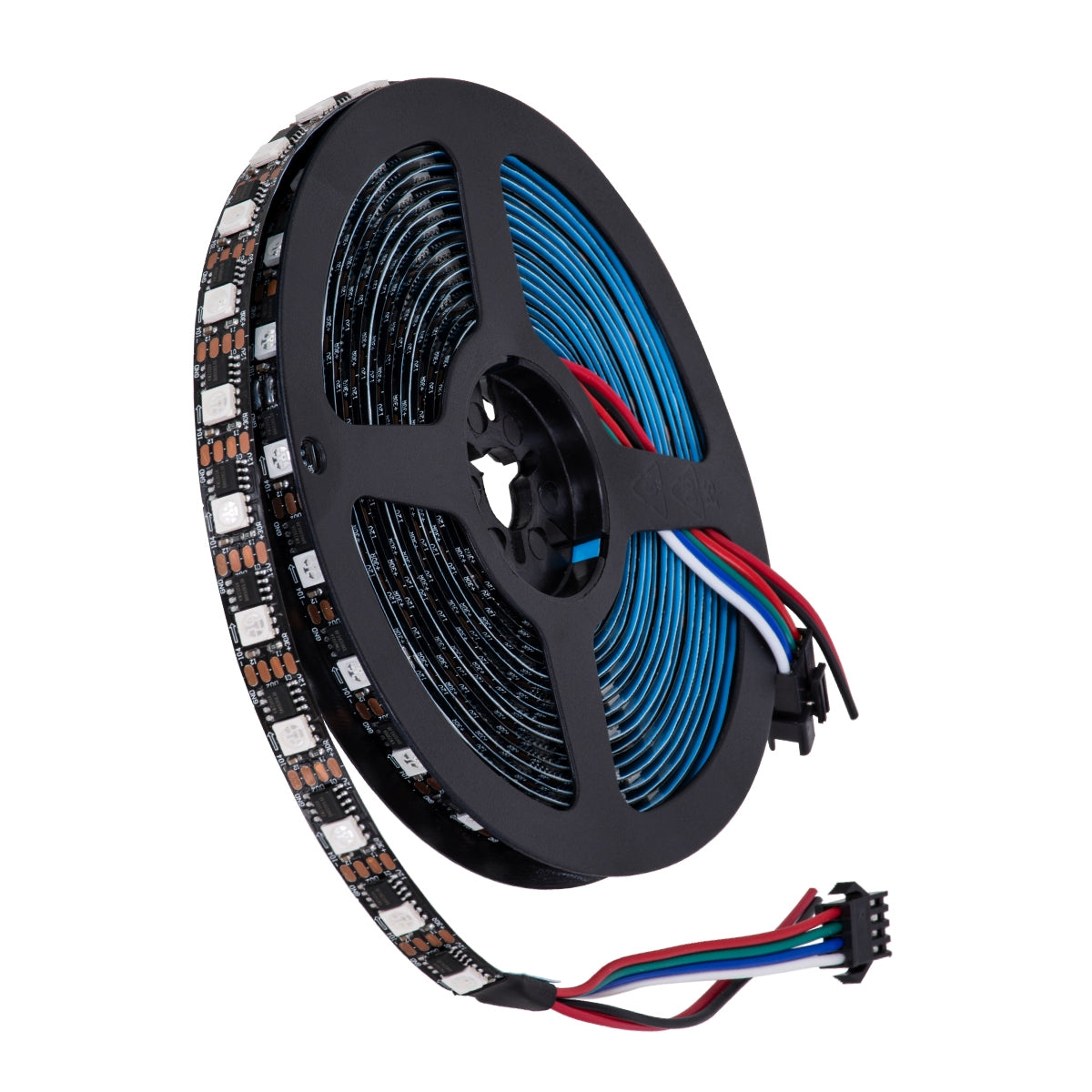 GloboStar® 90604 Digital Pixel Addressable Strip - Ψηφιακή Ταινία LED SMD 5050 14.4W/m 60LED/m 60PIXEL/m SPI/TTL Protocol IC TM1908 1152lm/m 120° DC 12V IP20 RGB - Μαύρο Σώμα - Μ5000 x Π10 x Υ2mm - Συσκευασία 5 Μέτρων - ledmania.gr