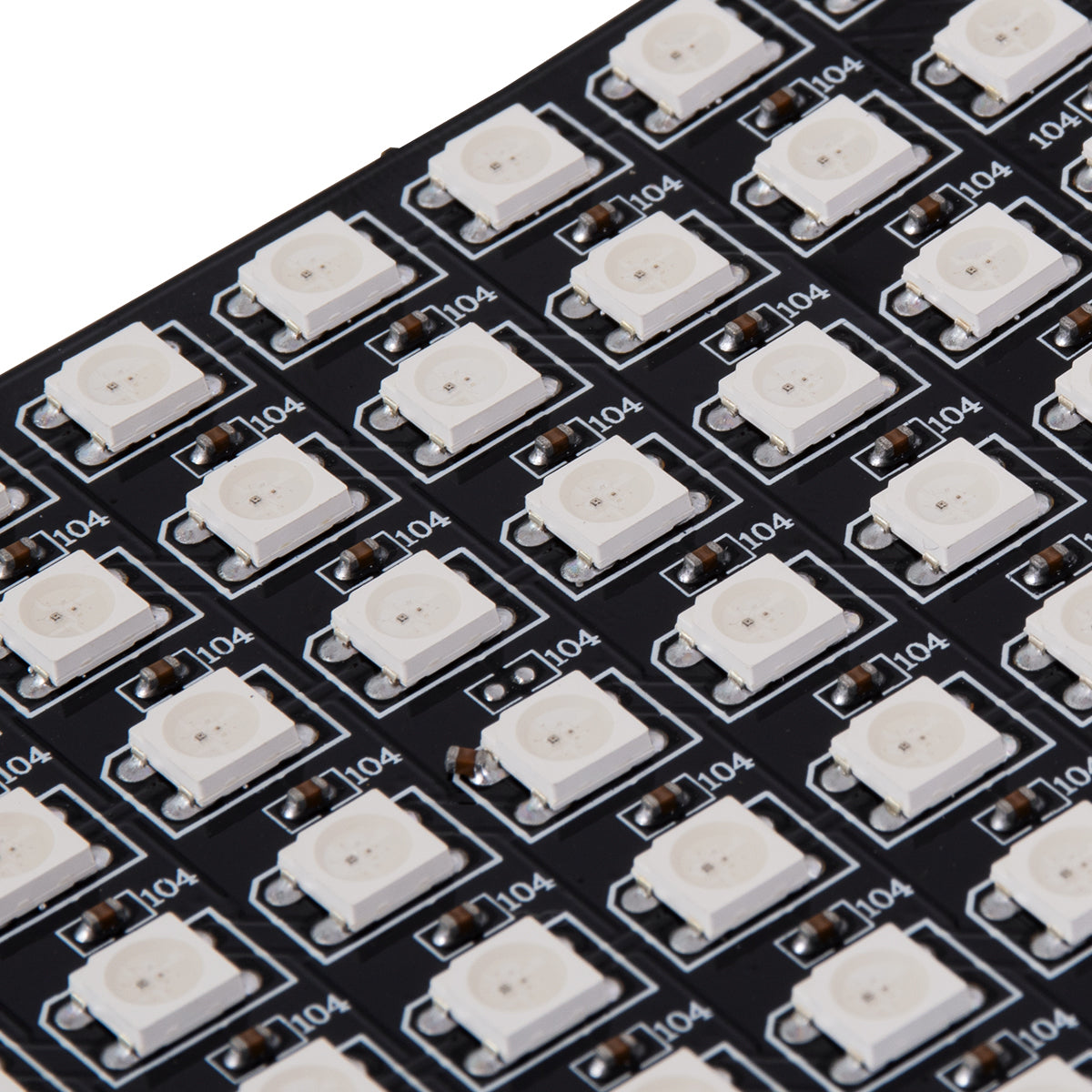 GloboStar® 90607 Digital Pixel Addressable Plate - Ψηφιακή Πλακέτα LED SMD 5050 15.3W/m 64LED/unit 64PIXEL/unit SPI/TTL Protocol IC WS2812/SK6812 1224lm/unit 120° DC 5V IP20 RGB - Μαύρο Σώμα - Μ80 x Π80 x Υ2mm - 5 Χρόνια Εγγύηση - ledmania.gr