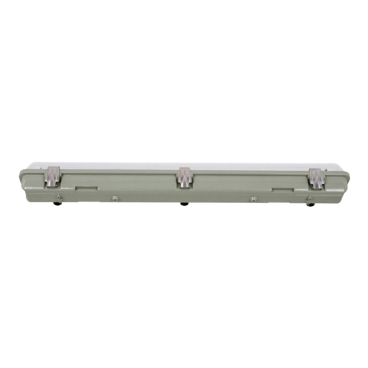 GloboStar® 90610 1 x 60cm T8 Tri-Proof Πλαστικό PC Σκαφάκι με Μεταλλικά Clips για Λάμπα Φθορίου LED Τροφοδοσίας Ενός Άκρου Αδιάβροχο IP65 - ledmania.gr