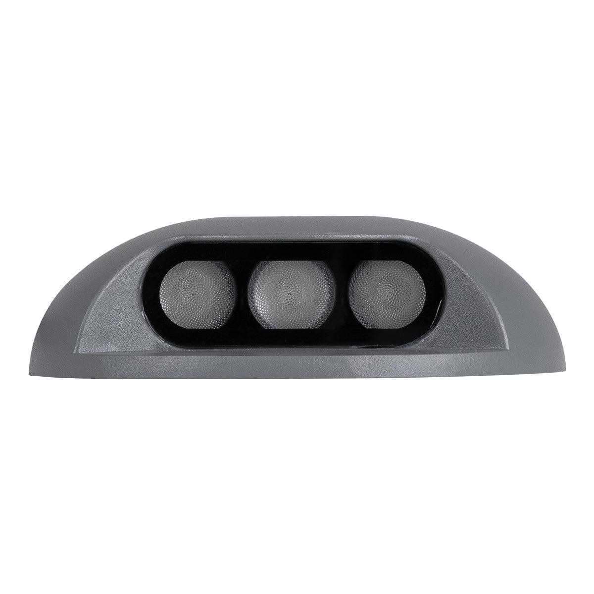 GloboStar® STEP-LUNA 90624 Επιφανειακό Φωτιστικό Σκαλοπατιού - Διαδρόμου LED 6W 600lm 10° DC 24V Αδιάβροχο IP65 Φ12 x Υ3cm Πολύχρωμο RGB DMX512 - Γκρι Ανθρακί - 3 Years Warranty - ledmania.gr