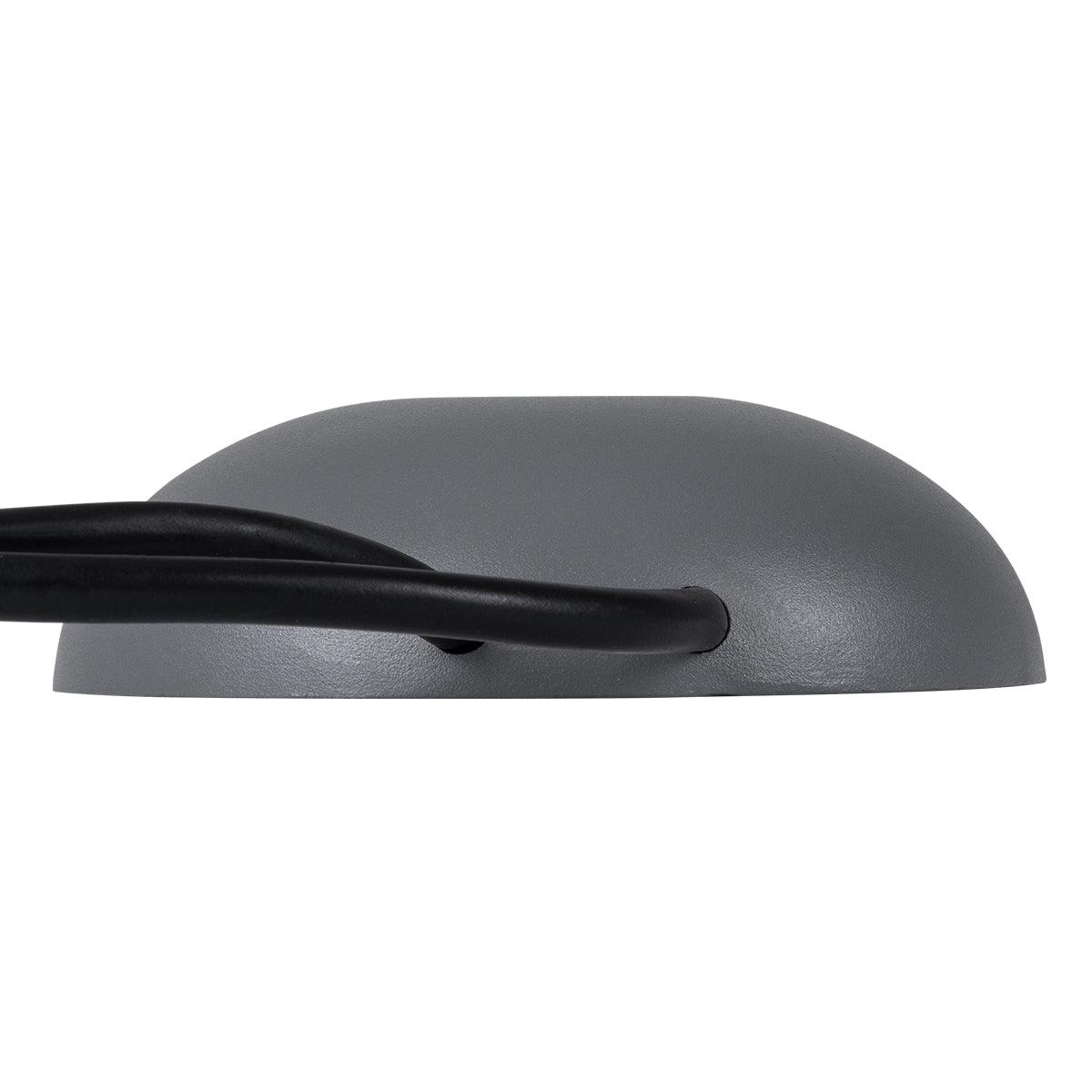 GloboStar® STEP-LUNA 90624 Επιφανειακό Φωτιστικό Σκαλοπατιού - Διαδρόμου LED 6W 600lm 10° DC 24V Αδιάβροχο IP65 Φ12 x Υ3cm Πολύχρωμο RGB DMX512 - Γκρι Ανθρακί - 3 Years Warranty - ledmania.gr