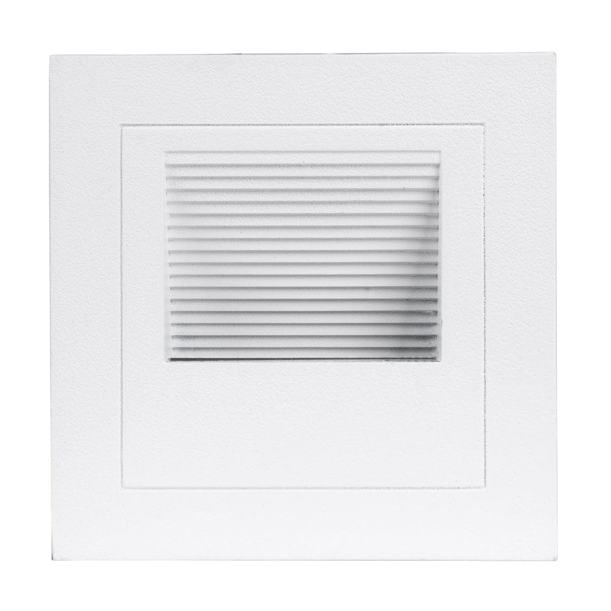 GloboStar® STEP-MINA 90626 Χωνευτό Φωτιστικό Σκαλοπατιού - Διαδρόμου LED 3W 330lm 30° DC 24V Αδιάβροχο IP65 Μ8.3 x Π8.3 x Υ5cm Θερμό Λευκό 2700K - Λευκό - 3 Years Warranty - ledmania.gr