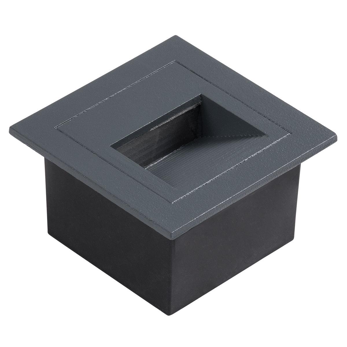 GloboStar® STEP-MINA 90627 Χωνευτό Φωτιστικό Σκαλοπατιού - Διαδρόμου LED 3W 330lm 30° DC 24V Αδιάβροχο IP65 Μ8.3 x Π8.3 x Υ5cm Θερμό Λευκό 2700K - Γκρι Ανθρακί - 3 Years Warranty - ledmania.gr