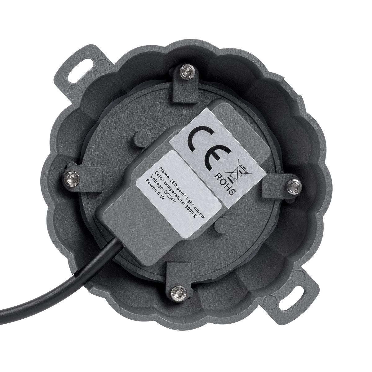 WALLLIGHT-MONA 90628 Φωτιστικό Τοίχου-Απλίκα Point Light LED 6W 660lm 360° DC 24V Αδιάβροχο IP65 Θερμό Λευκό 3000K-Γκρι Ανθρακί - ledmania.gr