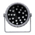 GloboStar® FLOOD-MENA 90648 Προβολέας Wall Washer για Φωτισμό Κτιρίων LED 36W 3780lm 30° DC 24V Αδιάβροχο IP65 Φ23 x Υ18cm Πολύχρωμο RGBW DMX512 - Ασημί - 3 Years Warranty - ledmania.gr