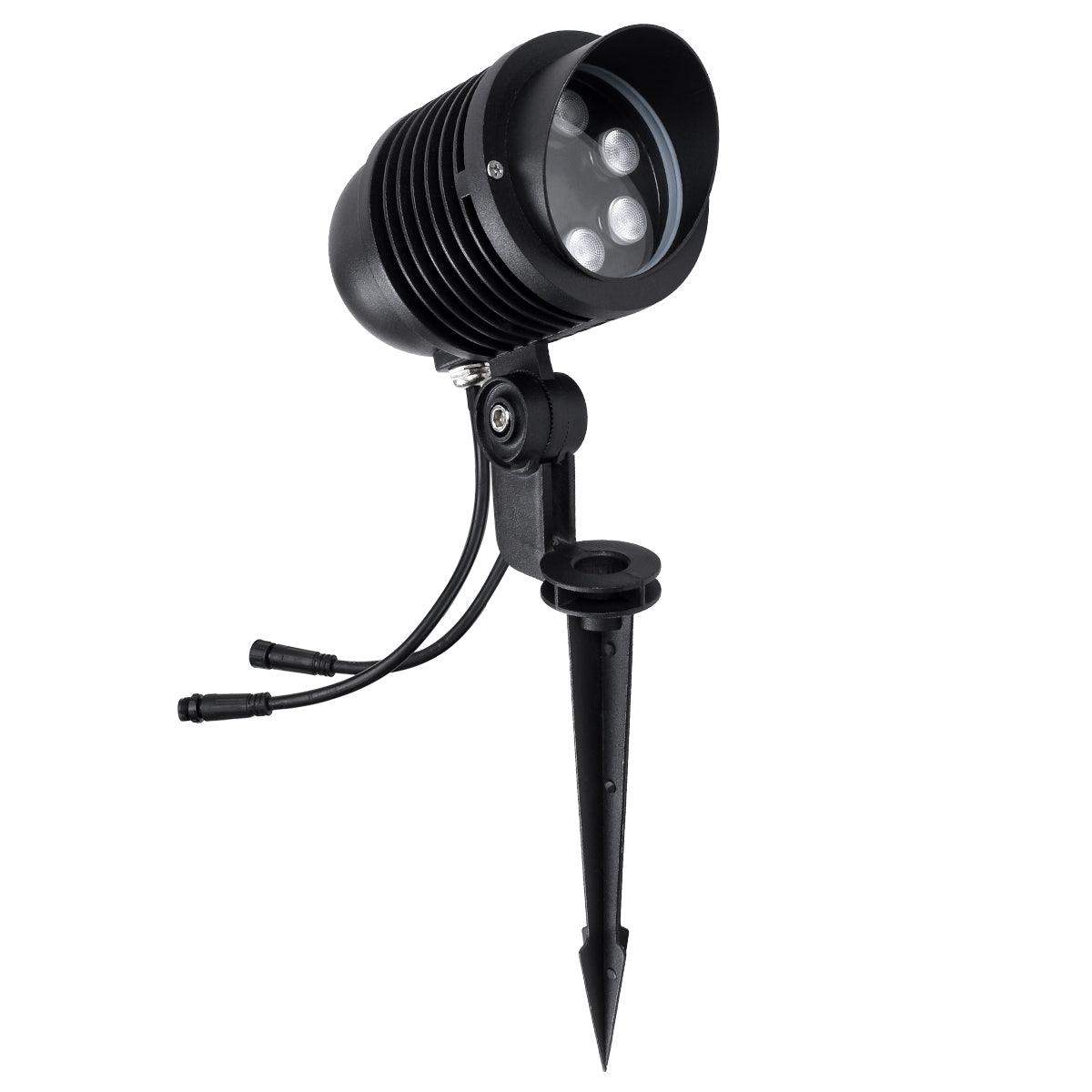 GloboStar® TREELIGHT-LINA 90657 Σποτ Φωτισμού Wall Washer Ειδικό για Φυτά - Δέντρα με Βάση Κήπου / Καρφωτό LED 6W 630lm 30° DC 24V Αδιάβροχο IP65 Μ10.5 x Π18 x Υ40cm Πολύχρωμο RGBW DMX512 - Μαύρο - 3 Years Warranty - ledmania.gr