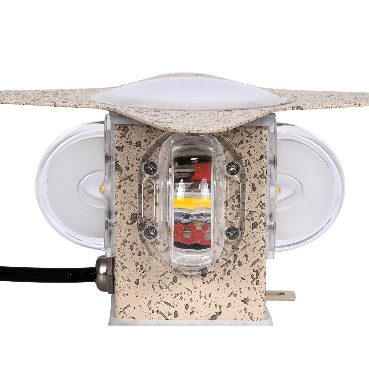 WALLLIGHT-CINA 90658 Φωτιστικό Τοίχου-Απλίκα LED 10W 1100lm 10° AC 220-240V Αδιάβροχο IP65 Θερμό Λευκό 3000K-Μπεζ της Άμμου - ledmania.gr