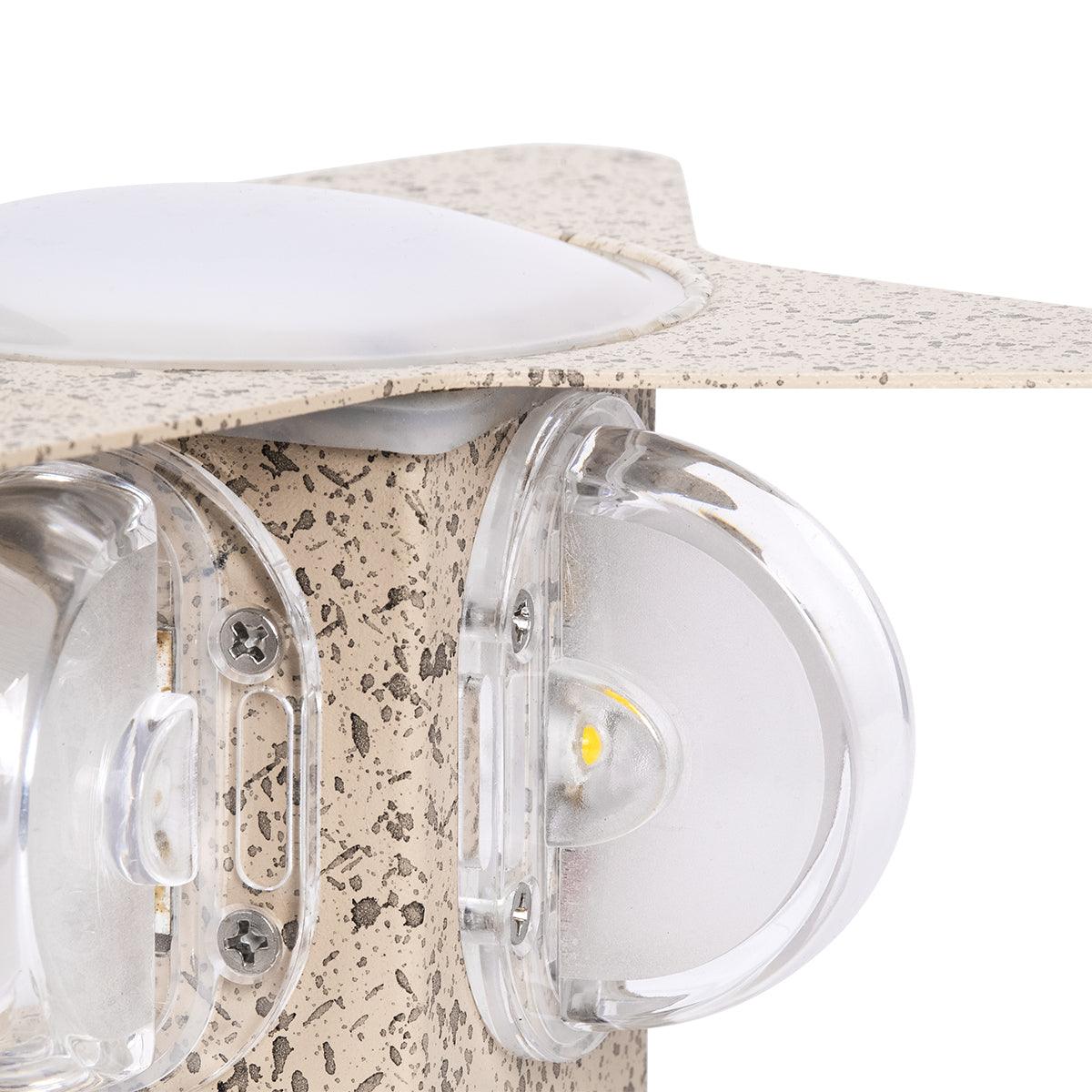 WALLLIGHT-CINA 90658 Φωτιστικό Τοίχου-Απλίκα LED 10W 1100lm 10° AC 220-240V Αδιάβροχο IP65 Θερμό Λευκό 3000K-Μπεζ της Άμμου - ledmania.gr