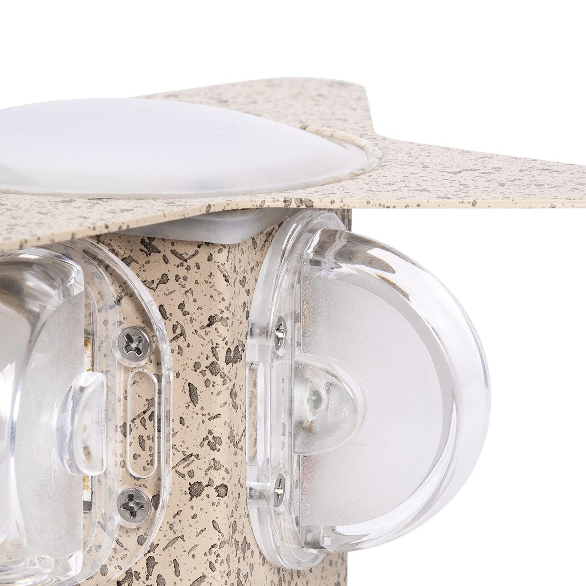 WALLLIGHT-CINA 90659 Φωτιστικό Τοίχου-Απλίκα LED 10W 1000lm 10° AC 220-240V Αδιάβροχο IP65 με Αυτόματα Προγράμματα Εναλλαγής Χρωμάτων Πολύχρωμο RGB-Μπεζ της Άμμου - ledmania.gr