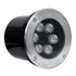 GloboStar® UNDERGROUND-TINA 90666 Χωνευτό Φωτιστικό Σποτ Δαπέδου LED 9W 945lm 30° DC 24V Αδιάβροχο IP65 Φ12 x Υ9cm Πολύχρωμο RGBW DMX512 - Ανοξείδωτο Ατσάλι - 3 Years Warranty - ledmania.gr