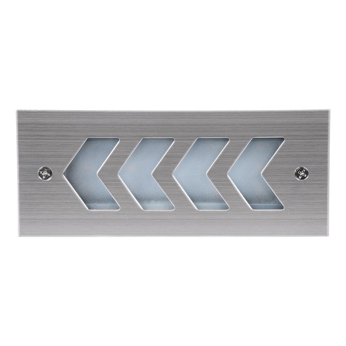 WALLLIGHT-ARINA 90673 Χωνευτό Φωτιστικό Τοίχου LED 6W 600lm 120° DC 24V Αδιάβροχο IP67 Μ17 x Π7 x Υ5.5cm Μπλε-Ανοξείδωτο Ατσάλι - ledmania.gr