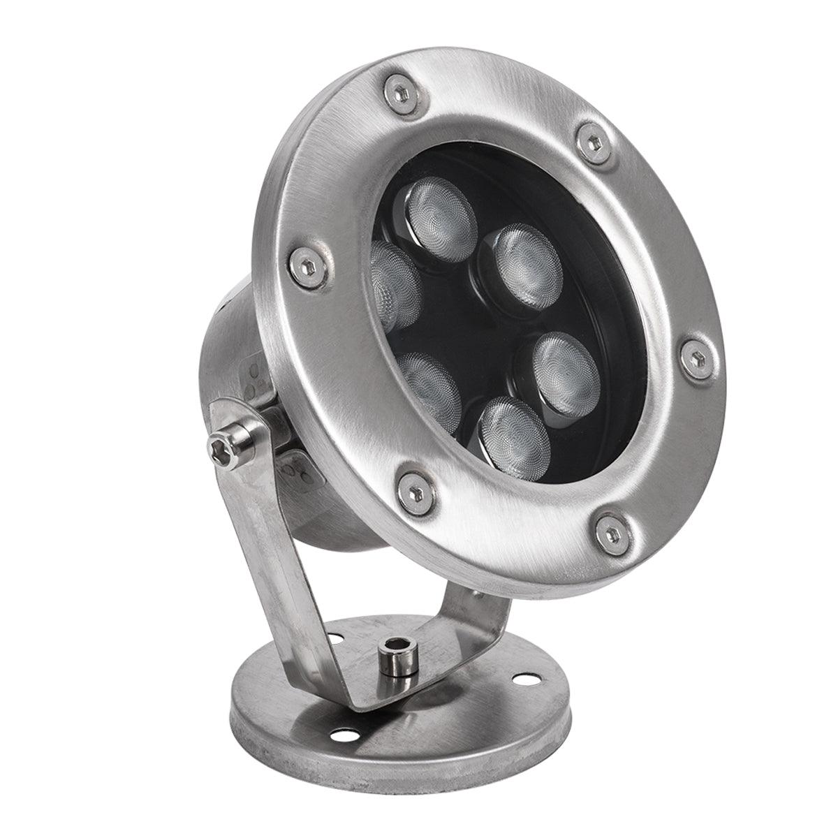 GloboStar® UNDERWATER-DINA 90677 Υποβρύχιο Φωτιστικό Σποτ Ειδικό για Σιντριβάνια LED 9W 945lm 30° DC 24V Αδιάβροχο IP68 Φ12 x Υ14cm Πολύχρωμο RGBW DMX512 - Ανοξείδωτο Ατσάλι - 3 Years Warranty - ledmania.gr