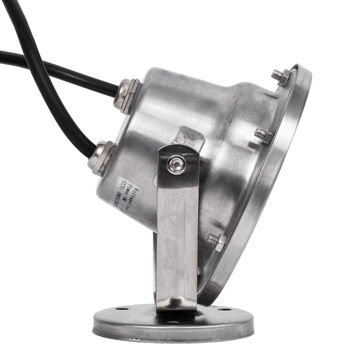 GloboStar® UNDERWATER-DINA 90677 Υποβρύχιο Φωτιστικό Σποτ Ειδικό για Σιντριβάνια LED 9W 945lm 30° DC 24V Αδιάβροχο IP68 Φ12 x Υ14cm Πολύχρωμο RGBW DMX512 - Ανοξείδωτο Ατσάλι - 3 Years Warranty - ledmania.gr