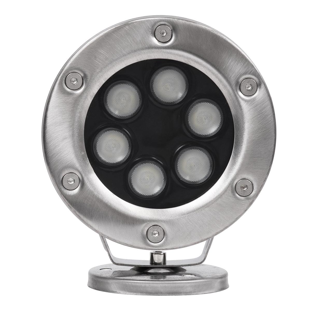 GloboStar® UNDERWATER-DINA 90677 Υποβρύχιο Φωτιστικό Σποτ Ειδικό για Σιντριβάνια LED 9W 945lm 30° DC 24V Αδιάβροχο IP68 Φ12 x Υ14cm Πολύχρωμο RGBW DMX512 - Ανοξείδωτο Ατσάλι - 3 Years Warranty - ledmania.gr