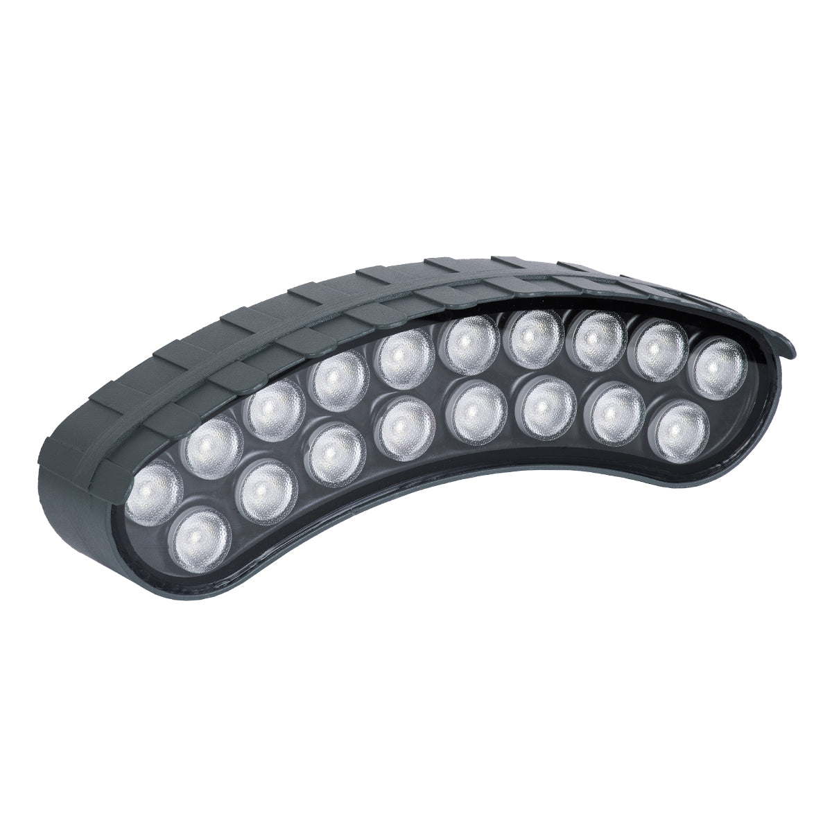 GloboStar® TREELIGHT-KINA 90686 Κυρτή Μπάρα Φωτισμού Wall Washer με Αντιθαμβωτική Γρίλια Ειδική για Φυτά - Δέντρα LED 18W 1530lm 15° DC 24V Αδιάβροχο IP67 L24.5 x W7 x H8cm RGBW DMX512 - Γκρι Ανθρακί - 3 Years Warranty - ledmania.gr