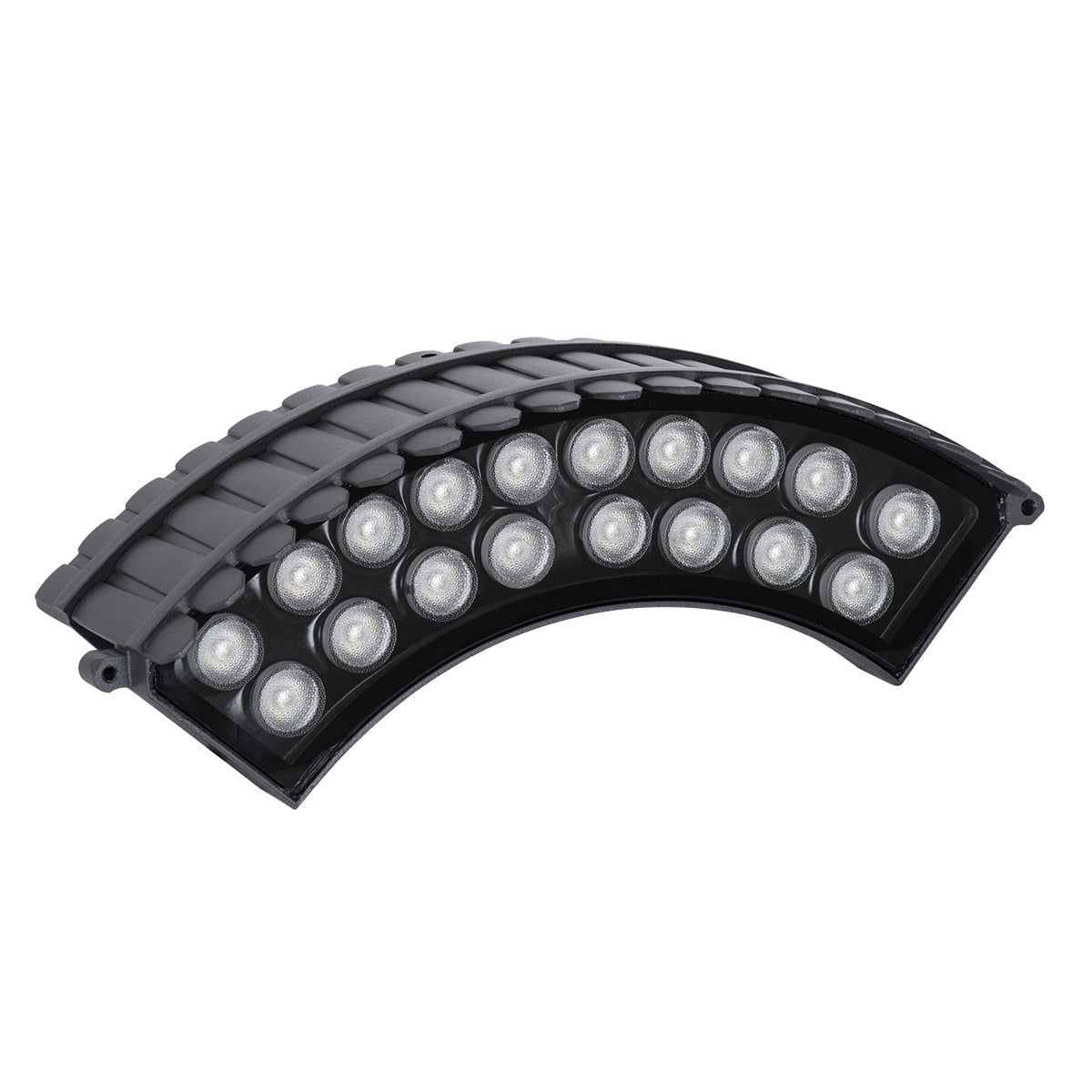GloboStar® TREELIGHT-JINA 90695 Κυρτή Μπάρα Φωτισμού Wall Washer με Αντιθαμβωτική Γρίλια Ειδική για Φυτά - Δέντρα LED 18W 1530lm 10° DC 24V Αδιάβροχο IP67 L29 x W11 x H10.5cm RGBW DMX512 - Γκρι Ανθρακί - 3 Years Warranty - ledmania.gr