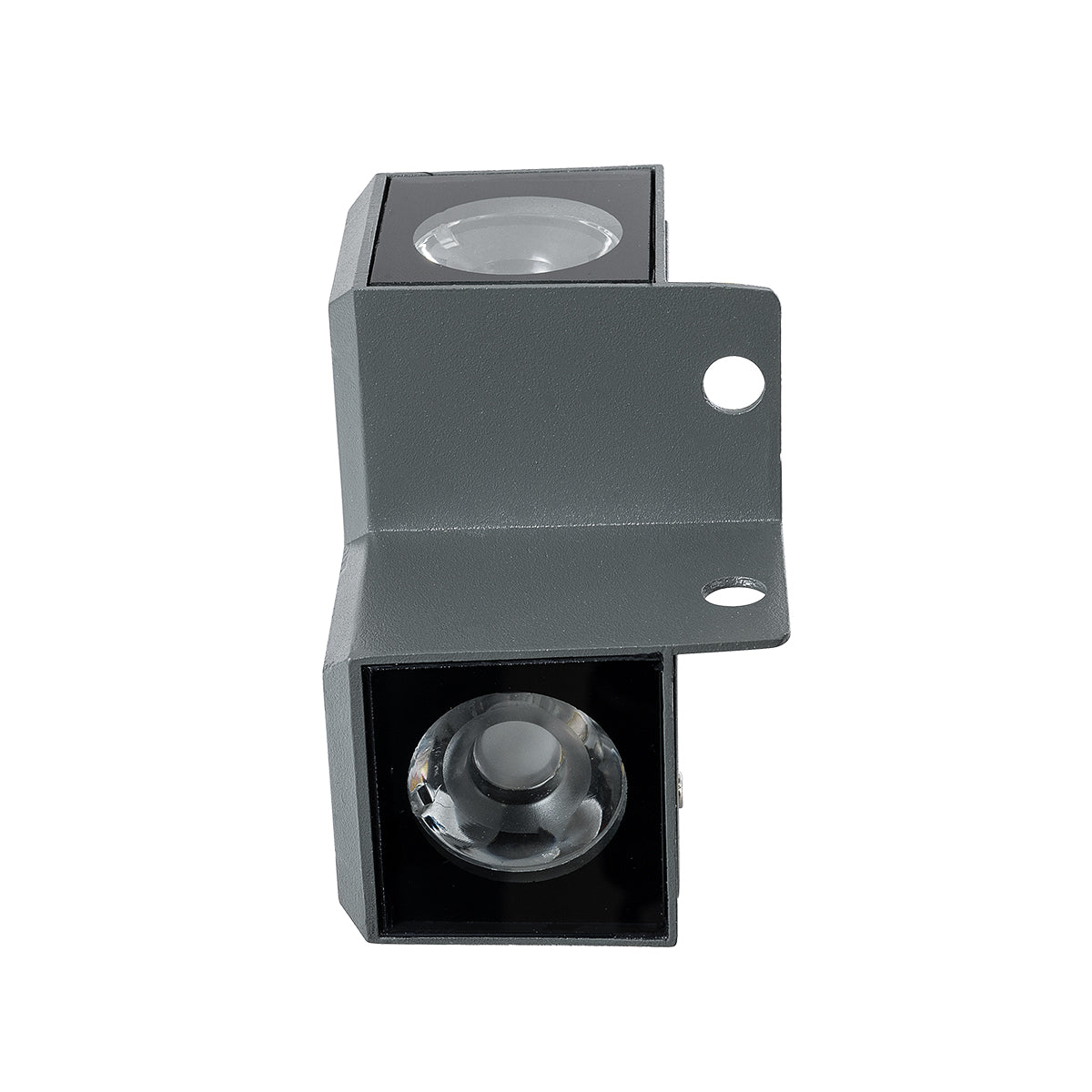GloboStar® WALLLIGHT-DONA 90731 Αρχιτεκτονικό Επιτοίχιο Γωνιακό Φωτιστικό LED 10W 900lm 10° DC 24V Αδιάβροχο IP66 Μ8 x Π8 x Υ6cm Θερμό Λευκό 2700K - Γκρι Ανθρακί - 3 Χρόνια Εγγύηση - ledmania.gr