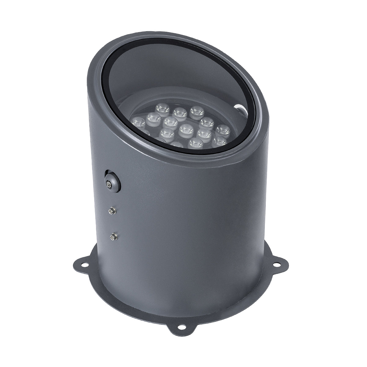 GloboStar® FLOOD-MILO 90737 Κινούμενος Προβολέας - Σποτ Φωτισμού Wall Washer για Φωτισμό Κτιρίων LED 24W 2160lm 10° AC 220-240V Αδιάβροχο IP67 Φ22 x Υ30cm Θερμό Λευκό 2700K - Γκρι Ανθρακί - 3 Χρόνια Εγγύηση - ledmania.gr