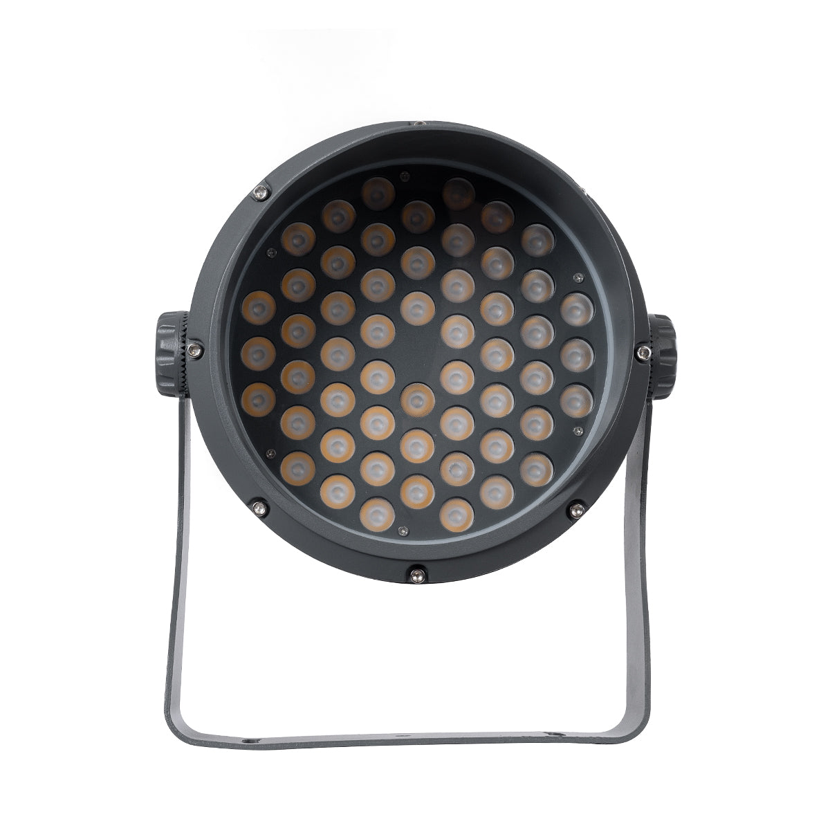 GloboStar® FLOOD-DIMO 90743 Προβολέας Wall Washer με Αντιθαμβωτική Γρίλια για Φωτισμό Κτιρίων LED 54W 4860lm 10° AC 220-240V Αδιάβροχο IP67 Μ26 x Π28 x Υ35cm Θερμό Λευκό 2700K - Γκρι Ανθρακί - 3 Χρόνια Εγγύηση - ledmania.gr