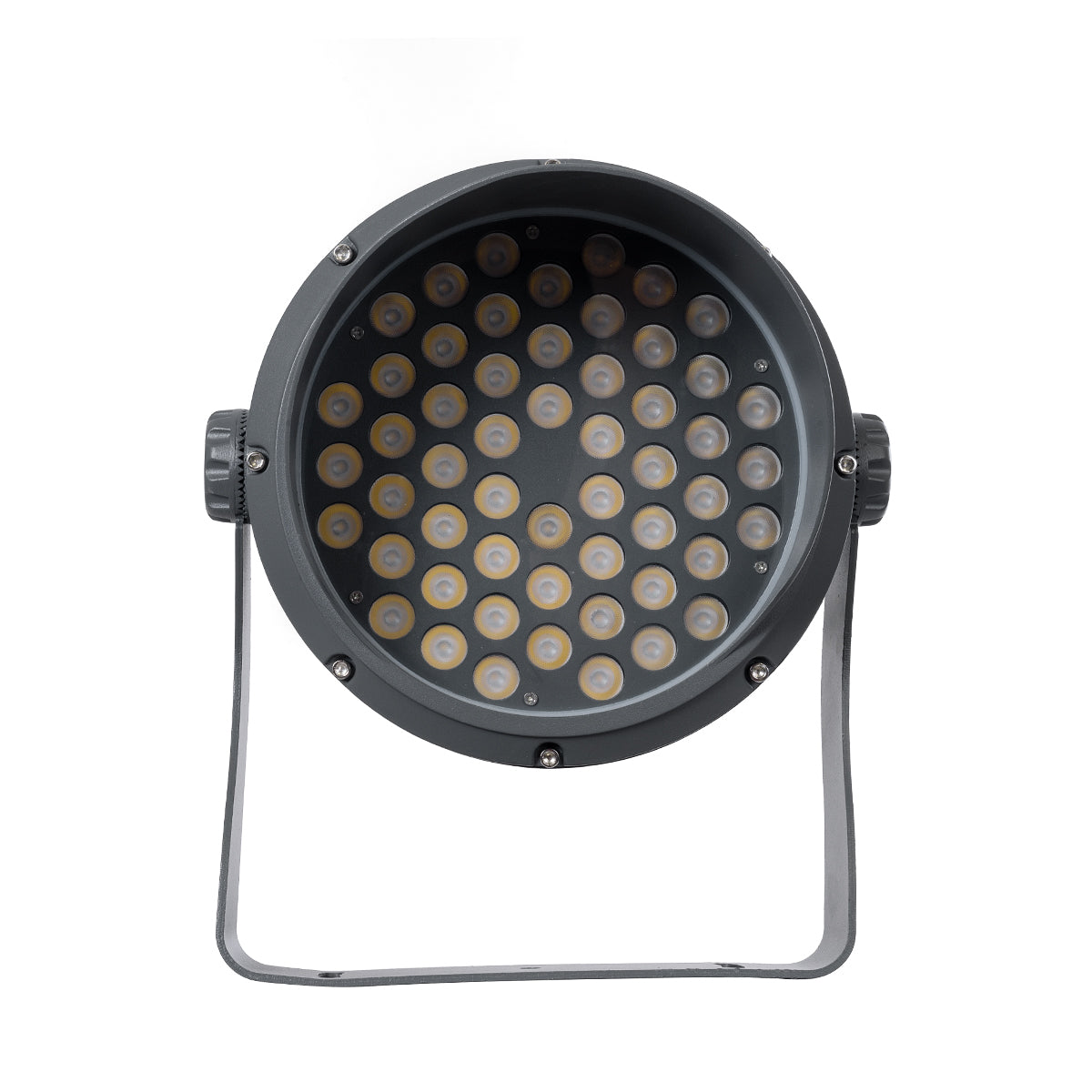 GloboStar® FLOOD-DIMO 90744 Προβολέας Wall Washer με Αντιθαμβωτική Γρίλια για Φωτισμό Κτιρίων LED 54W 5130lm 10° AC 220-240V Αδιάβροχο IP67 Μ26 x Π28 x Υ35cm Φυσικό Λευκό 4500K - Γκρι Ανθρακί - 3 Χρόνια Εγγύηση - ledmania.gr