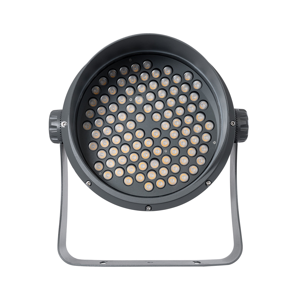 GloboStar® FLOOD-DIMO 90746 Προβολέας Wall Washer με Αντιθαμβωτική Γρίλια για Φωτισμό Κτιρίων LED 100W 9000lm 10° AC 220-240V Αδιάβροχο IP67 Μ34 x Π36 x Υ44cm Θερμό Λευκό 2700K - Γκρι Ανθρακί - 3 Χρόνια Εγγύηση - ledmania.gr