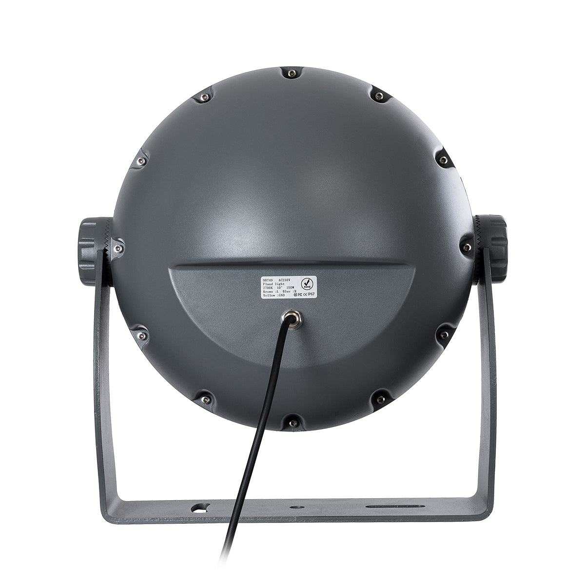 GloboStar® FLOOD-DIMO 90749 Προβολέας Wall Washer με Αντιθαμβωτική Γρίλια για Φωτισμό Κτιρίων LED 150W 13500lm 10° AC 220-240V Αδιάβροχο IP67 Μ43 x Π45 x Υ46cm Θερμό Λευκό 2700K - Γκρι Ανθρακί - 3 Χρόνια Εγγύηση - ledmania.gr