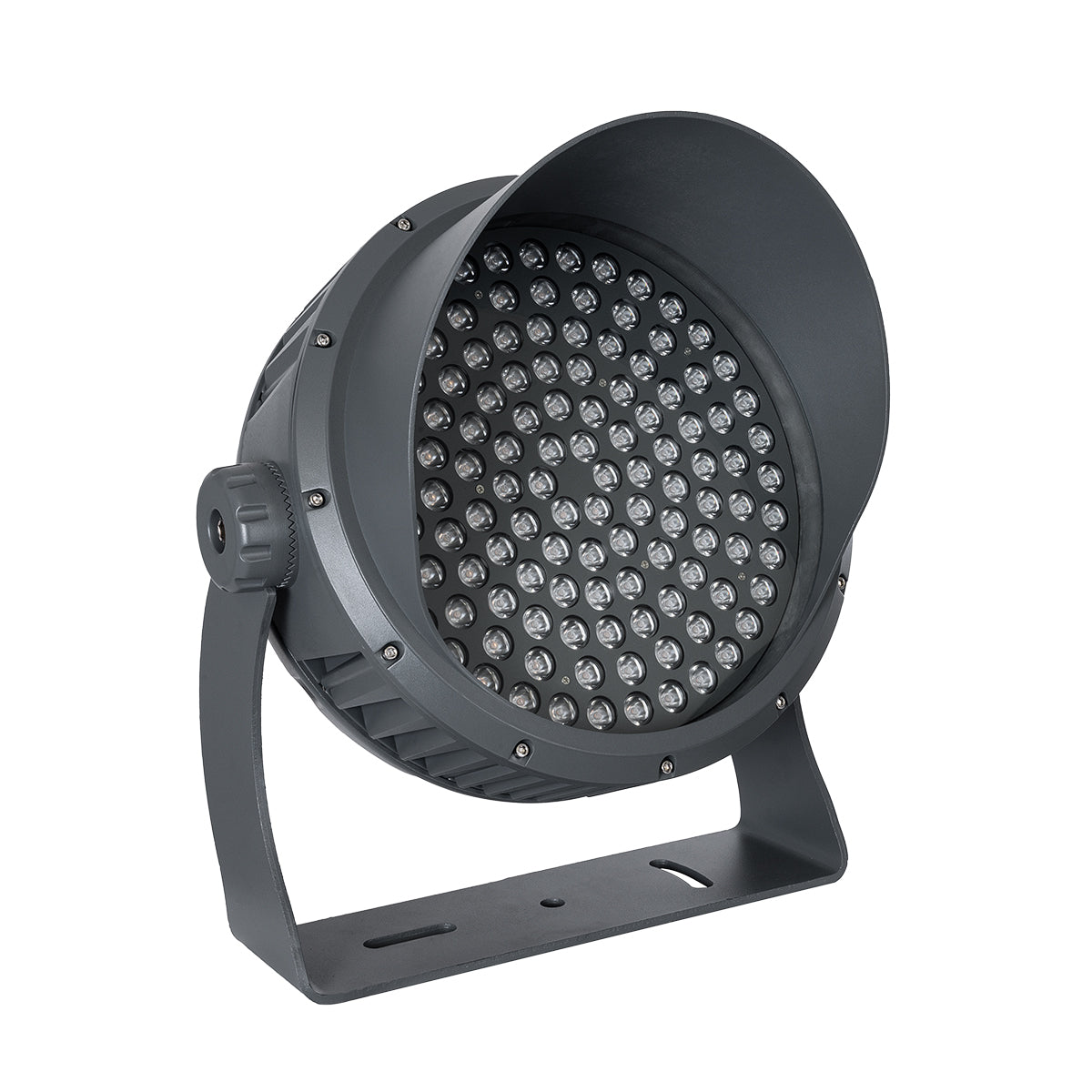 GloboStar® FLOOD-DIMO 90750 Προβολέας Wall Washer με Αντιθαμβωτική Γρίλια για Φωτισμό Κτιρίων LED 100W 14250lm 10° AC 220-240V Αδιάβροχο IP67 Μ43 x Π45 x Υ46cm Φυσικό Λευκό 4500K - Γκρι Ανθρακί - 3 Χρόνια Εγγύηση - ledmania.gr