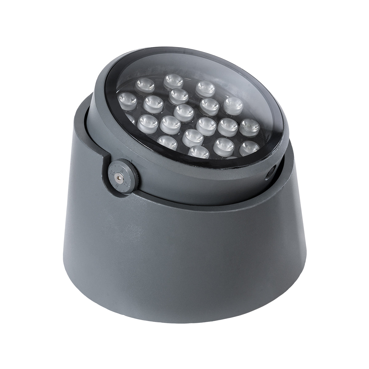 GloboStar® FLOOD-SILO 90751 Κινούμενος Προβολέας - Σποτ Φωτισμού Wall Washer για Φωτισμό Κτιρίων LED 36W 3060lm 5° DC 24V Αδιάβροχο IP67 Φ26 x Υ18cm RGBW DMX512 - Γκρι Ανθρακί - 3 Χρόνια Εγγύηση - ledmania.gr