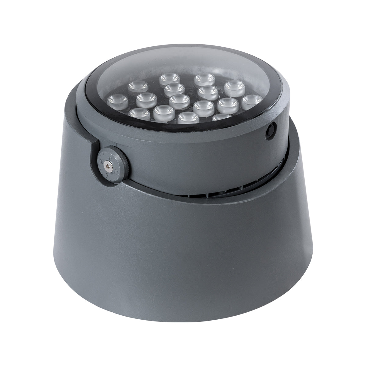 GloboStar® FLOOD-SILO 90751 Κινούμενος Προβολέας - Σποτ Φωτισμού Wall Washer για Φωτισμό Κτιρίων LED 36W 3060lm 5° DC 24V Αδιάβροχο IP67 Φ26 x Υ18cm RGBW DMX512 - Γκρι Ανθρακί - 3 Χρόνια Εγγύηση - ledmania.gr