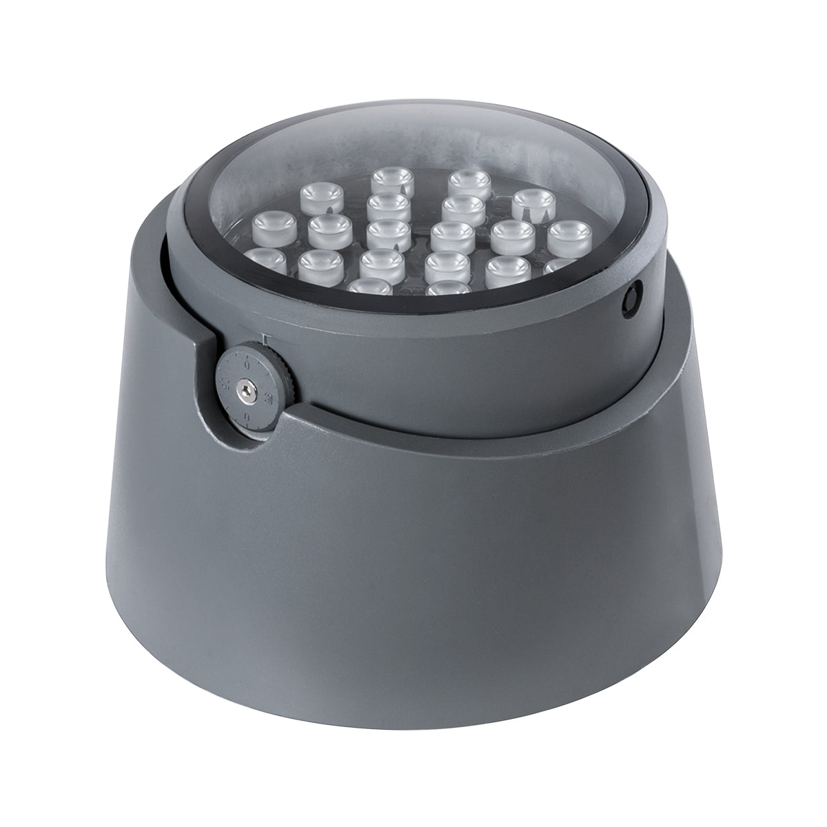 GloboStar® FLOOD-VILO 90752 Κινούμενος Προβολέας - Σποτ Φωτισμού Wall Washer για Φωτισμό Κτιρίων LED 60W 5100lm 5° DC 24V Αδιάβροχο IP67 Φ30 x Υ20cm RGBW DMX512 - Γκρι Ανθρακί - 3 Χρόνια Εγγύηση - ledmania.gr
