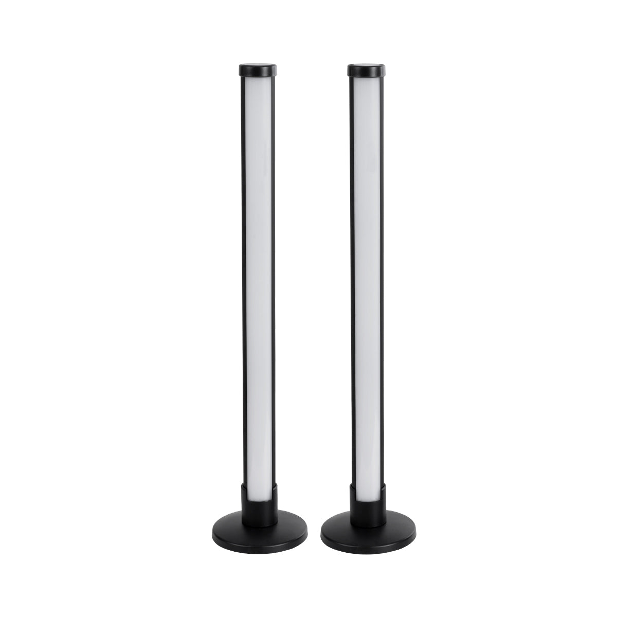 GloboStar® DIGICOLUMN 90760 Σετ 2 Μοντέρνα Επιτραπέζια Φωτιστικά Γραφείου Symphoney Bars LED 16W 1280lm 180° DC 5V με USB 2.0 IP20 - Εναλλαγή Φωτισμού μέσω Τηλεχειριστηρίου - Πολύχρωμα RGB - Dimmable - Μαύρο - Φ3 x Υ45cm - Συσκευασία 2 Τεμαχίων - 2 Χρό... - ledmania.gr
