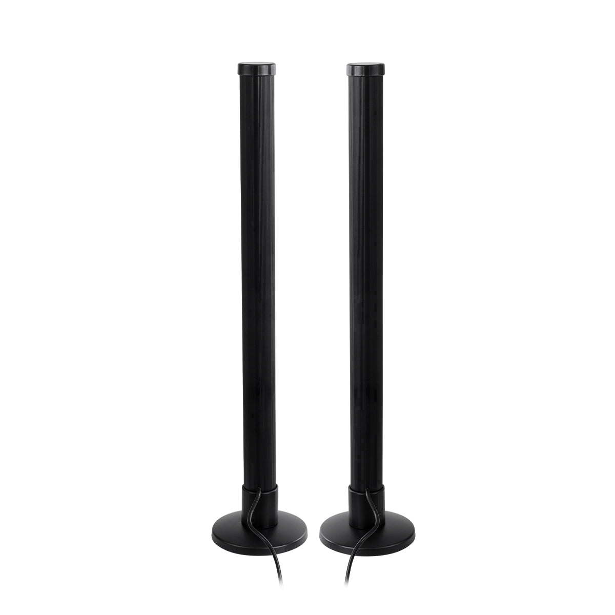 GloboStar® DIGICOLUMN 90760 Σετ 2 Μοντέρνα Επιτραπέζια Φωτιστικά Γραφείου Symphoney Bars LED 16W 1280lm 180° DC 5V με USB 2.0 IP20 - Εναλλαγή Φωτισμού μέσω Τηλεχειριστηρίου - Πολύχρωμα RGB - Dimmable - Μαύρο - Φ3 x Υ45cm - Συσκευασία 2 Τεμαχίων - 2 Χρό... - ledmania.gr