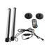 GloboStar® DIGICOLUMN 90760 Σετ 2 Μοντέρνα Επιτραπέζια Φωτιστικά Γραφείου Symphoney Bars LED 16W 1280lm 180° DC 5V με USB 2.0 IP20 - Εναλλαγή Φωτισμού μέσω Τηλεχειριστηρίου - Πολύχρωμα RGB - Dimmable - Μαύρο - Φ3 x Υ45cm - Συσκευασία 2 Τεμαχίων - 2 Χρό... - ledmania.gr