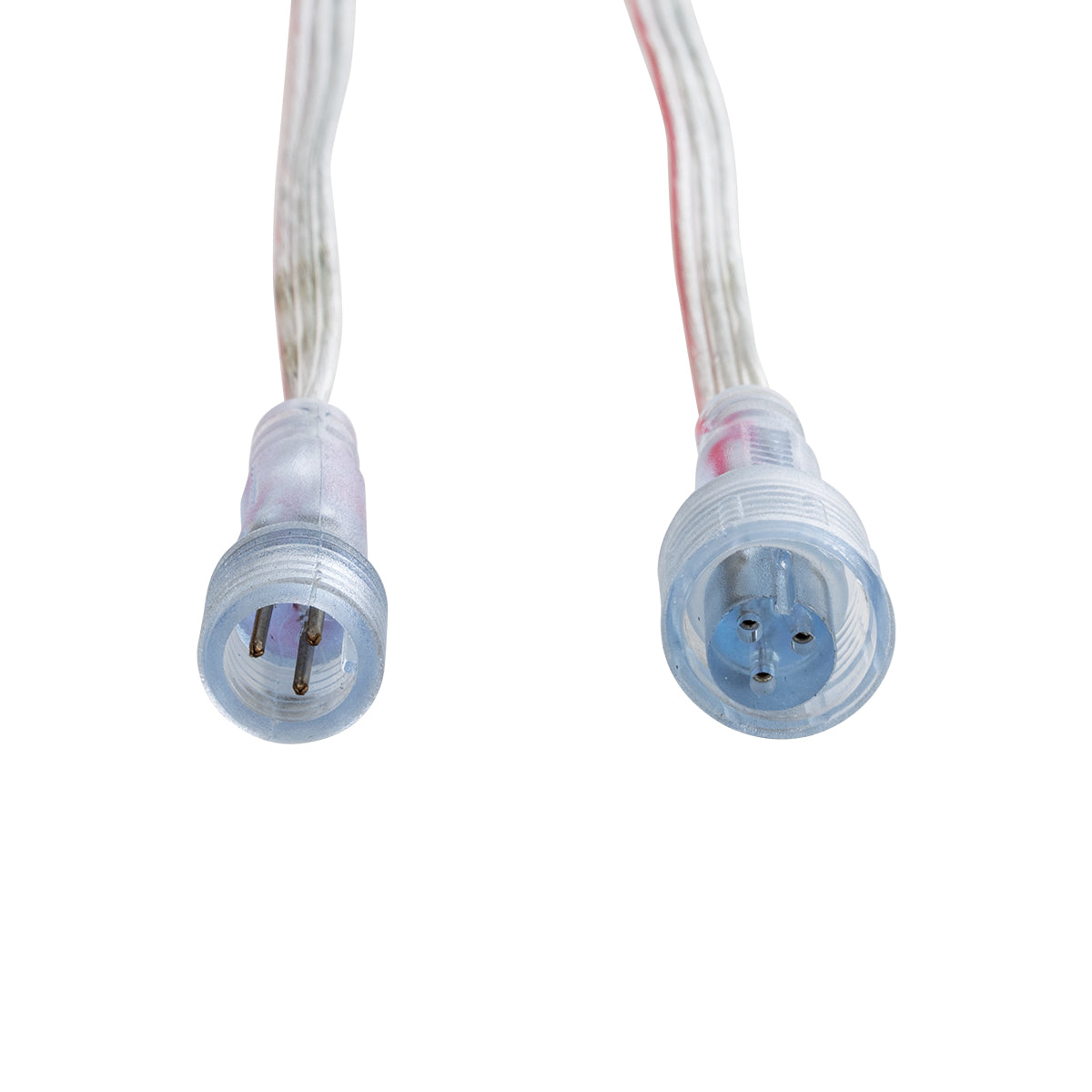 GloboStar® CON-NEONIO 90769 Σετ Αδιάβροχων IP68 Καλωδίων Σύνδεσης για όλες τις NEONIO Digital Neon Flex LED 14.4W/m 12VDC - Διάφανα - Φ1.5 x Μήκος Καλωδίου 15cm - ledmania.gr