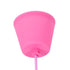 GloboStar® CABLITO 61553 Μοντέρνο Κρεμαστό Φωτιστικό Οροφής Μονόφωτο 1 x E27 Ροζ Σιλικόνης Ανάρτηση με Υφασμάτινο Καλώδιο Φ4 x Υ110cm - ledmania.gr