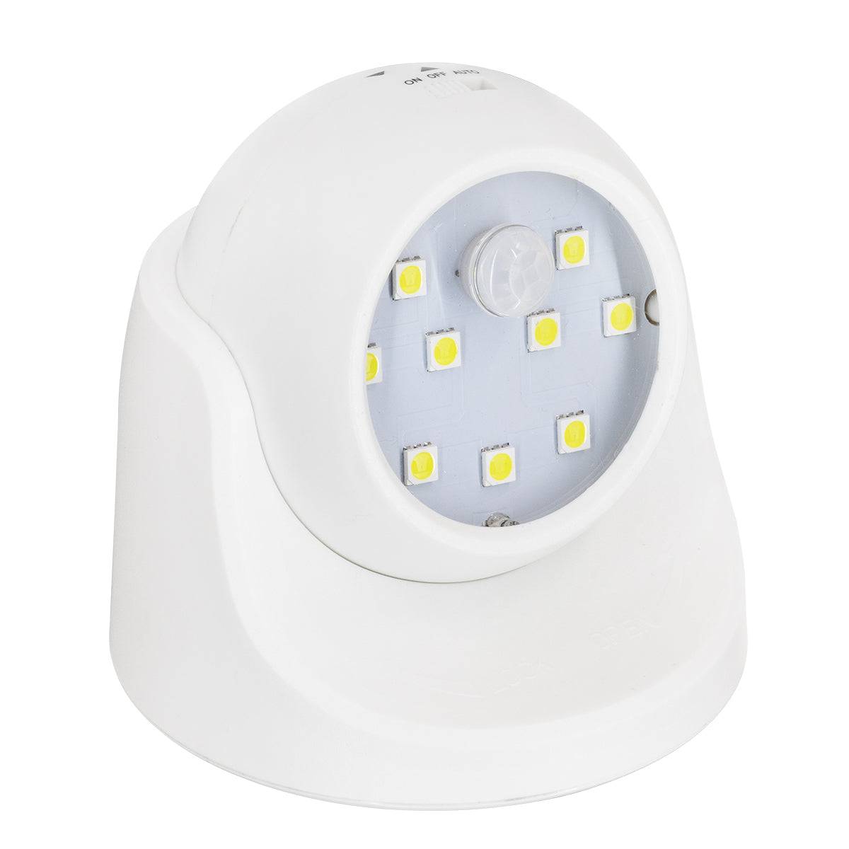 GloboStar® 79000 Λευκό Φωτιστικό Μπαταρίας σε Σχήμα Κάμερας LED SMD 3W 300lm με Αισθητήρα Ημέρας-Νύχτας και PIR Αισθητήρα Κίνησης Ψυχρό Λευκό 6000K - ledmania.gr