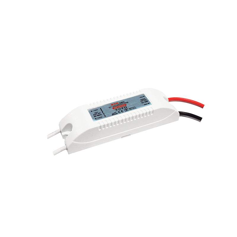^MINI PLASTIC CV LED DRIVER 12W 230V AC-12V DC 1A IP20 WITH CABLES - ledmania.gr