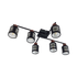 DELIA CEILING LAMP 6XE27 BLACK-τεμ.1 - ledmania.gr