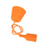 GloboStar® CABLITO 61554 Μοντέρνο Κρεμαστό Φωτιστικό Οροφής Μονόφωτο 1 x E27 Πορτοκαλί Σιλικόνης Ανάρτηση με Υφασμάτινο Καλώδιο Φ4 x Υ110cm - ledmania.gr